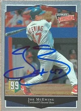 Joe McEwing Signed 1999 Upper Deck Ultimate Victory Baseball Card - St Louis Cardinals