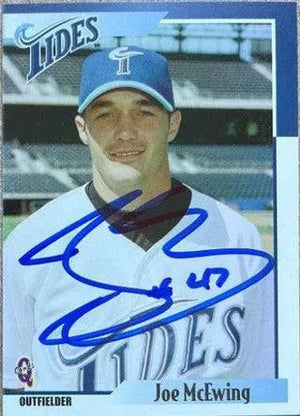 Joe McEwing Signed 2000 Blueline Q Baseball Card - Norfolk Tides