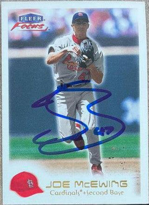 Joe McEwing Signed 2000 Fleer Focus Baseball Card - St Louis Cardinals - PastPros