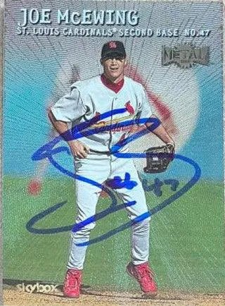 Joe McEwing Signed 2000 Metal Baseball Card - St Louis Cardinals