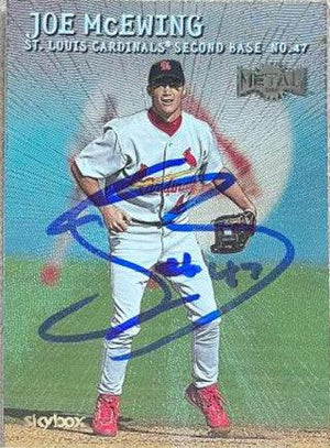 Joe McEwing Signed 2000 Metal Baseball Card - St Louis Cardinals - PastPros