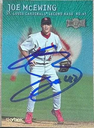 Joe McEwing Signed 2000 Metal Emerald Baseball Card - St Louis Cardinals