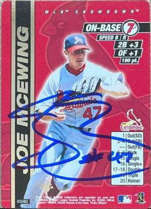 Joe McEwing Signed 2000 MLB Showdown 1st Edition Baseball Card - St Louis Cardinals - PastPros