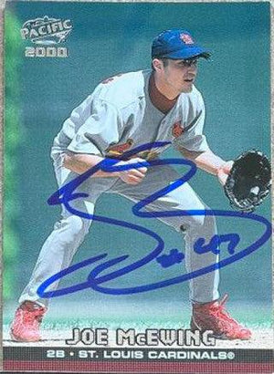 Joe McEwing Signed 2000 Pacific Baseball Card - St Louis Cardinals - PastPros