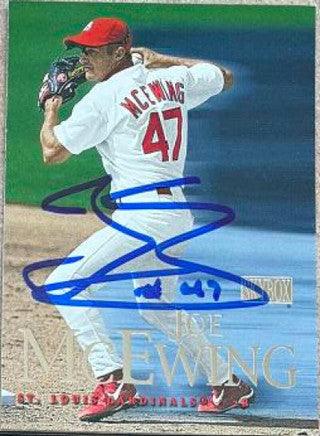 Joe McEwing Signed 2000 Skybox Baseball Card - St Louis Cardinals - PastPros