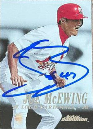 Joe McEwing Signed 2000 Skybox Dominion Baseball Card - St Louis Cardinals - PastPros