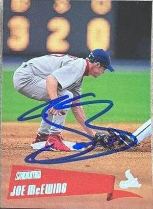 Joe McEwing Signed 2000 Stadium Club Baseball Card - St Louis Cardinals