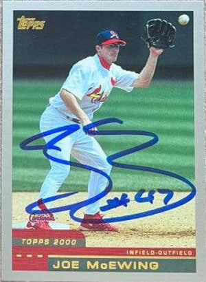 Joe McEwing Signed 2000 Topps Baseball Card - St Louis Cardinals - PastPros