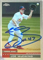 Joe McEwing Signed 2000 Topps Chrome Baseball Card - St Louis Cardinals