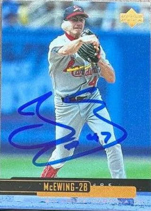 Joe McEwing Signed 2000 Upper Deck Baseball Card - St Louis Cardinals
