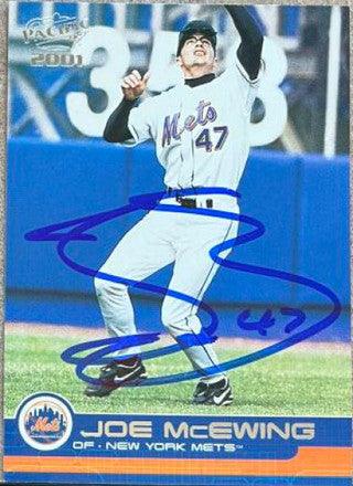Joe McEwing Signed 2001 Pacific Baseball Card - New York Mets - PastPros