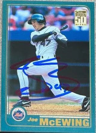 Joe McEwing Signed 2001 Topps Baseball Card - New York Mets