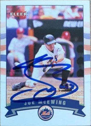 Joe McEwing Signed 2002 Fleer Baseball Card - New York Mets