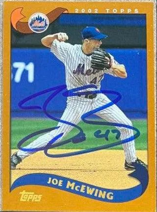Joe McEwing Signed 2002 Topps Baseball Card - New York Mets