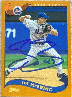 Joe McEwing Signed 2002 Topps Baseball Card - New York Mets - PastPros