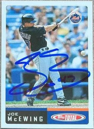 Joe McEwing Signed 2002 Topps Total Baseball Card - New York Mets