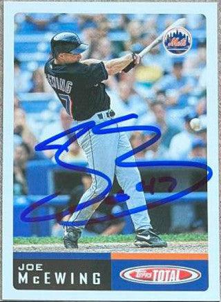 Joe McEwing Signed 2002 Topps Total Baseball Card - New York Mets - PastPros