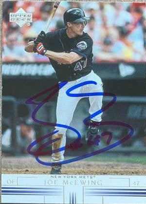 Joe McEwing Signed 2002 Upper Deck Baseball Card - New York Mets - PastPros