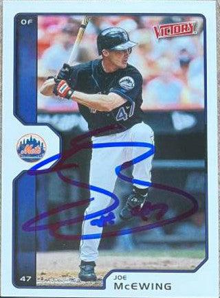 Joe McEwing Signed 2002 Upper Deck Victory Baseball Card - New York Mets - PastPros