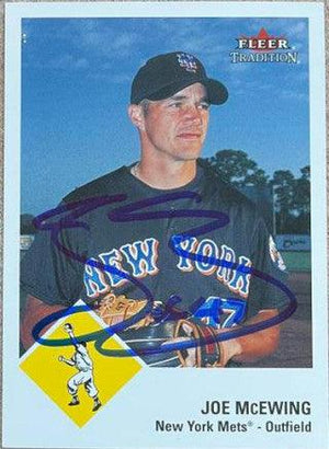 Joe McEwing Signed 2003 Fleer Tradition Baseball Card - New York Mets - PastPros