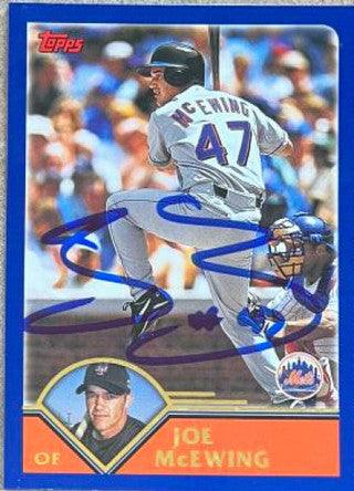 Joe McEwing Signed 2003 Topps Baseball Card - New York Mets - PastPros