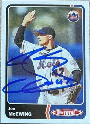 Joe McEwing Signed 2003 Topps Total Baseball Card - New York Mets