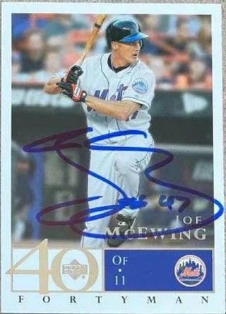 Joe McEwing Signed 2003 Upper Deck 40 Man Baseball Card - New York Mets