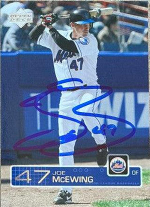 Joe McEwing Signed 2003 Upper Deck Baseball Card - New York Mets - PastPros