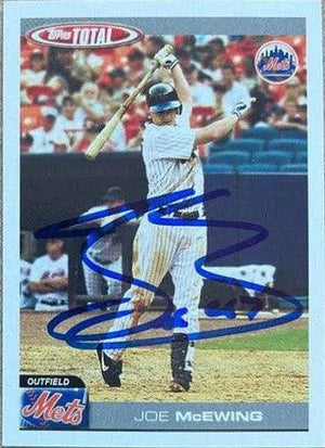 Joe McEwing Signed 2004 Topps Total Baseball Card - New York Mets