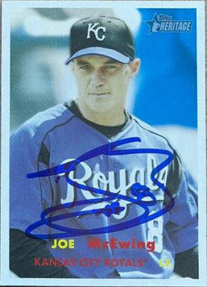 Joe McEwing Signed 2006 Topps Heritage Baseball Card - Kansas City Royals - PastPros