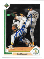 Joe Slusarski Signed 1991 Upper Deck Baseball Card - Oakland A's - PastPros