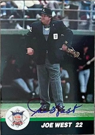 Joe West Signed 1989 T&M Sports Umpires Baseball Card