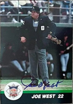 Joe West Signed 1989 T&M Sports Umpires Baseball Card