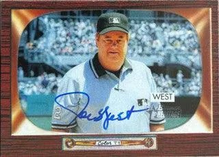 Joe West Signed 2004 Bowman Heritage Baseball Card
