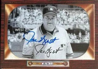Joe West Signed 2004 Bowman Heritage Black & White Baseball Card