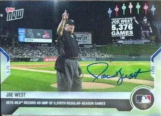 Joe West Signed 2021 Topps Now Baseball Card