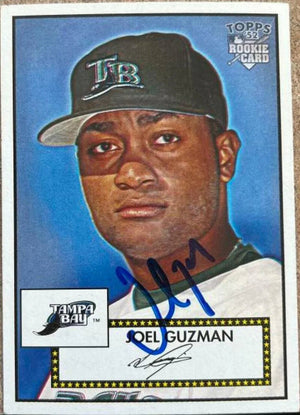 Joel Guzman Signed 2006 Topps 1952 Edition Baseball Card - Tampa Bay Devil Rays