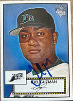 Joel Guzman Signed 2006 Topps 1952 Edition Baseball Card - Tampa Bay Devil Rays - PastPros