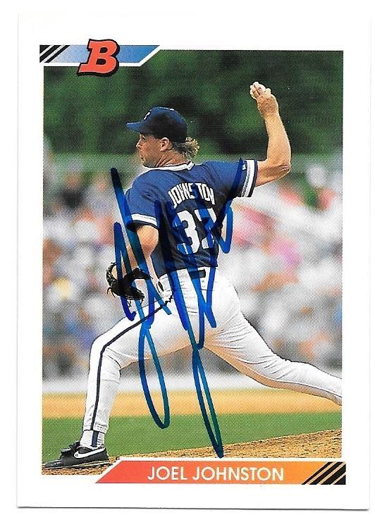 Joel Johnston Signed 1992 Bowman Baseball Card - Kansas City Royals - PastPros