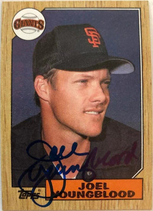 Joel Youngblood Signed 1987 Topps Baseball Card - San Francisco Giants