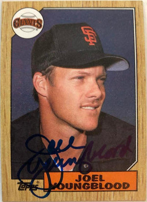 Joel Youngblood Signed 1987 Topps Baseball Card - San Francisco Giants - PastPros