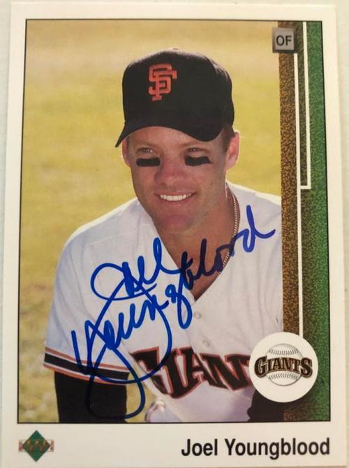 Joel Youngblood Signed 1989 Upper Deck Baseball Card - San Francisco Giants - PastPros