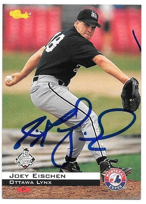 Joey Eischen Signed 1994 Classic Baseball Card - Ottawa Lynx - PastPros
