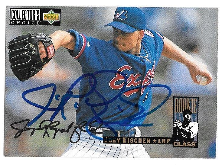 Joey Eischen Signed 1994 Collector's Choice Silver Signature Baseball Card - Montreal Expos - PastPros