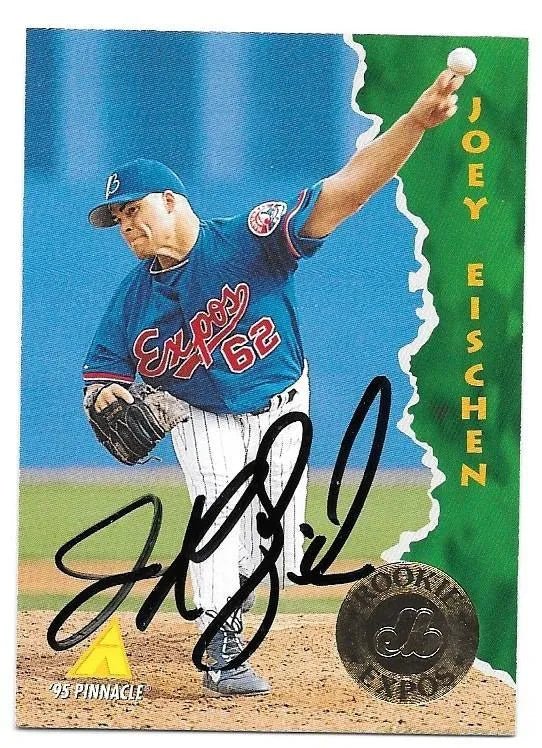 Joey Eischen Signed 1995 Pinnacle Baseball Card - Montreal Expos