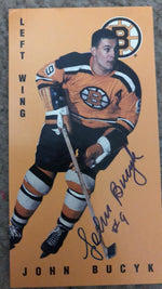 John Bucyk Signed 1994-95 Parkhurst Tall Boys Hockey Card - Boston Bruins - PastPros