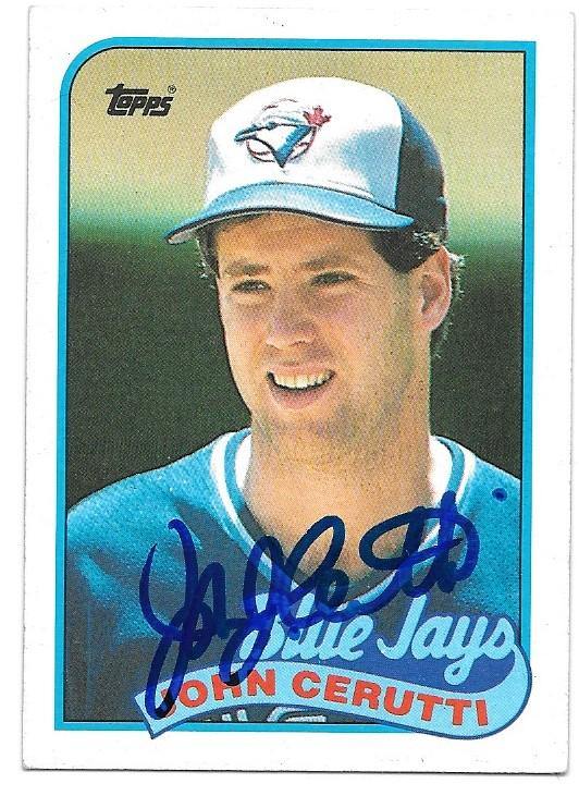 John Cerutti Signed 1989 Topps Baseball Card - Toronto Blue Jays - PastPros