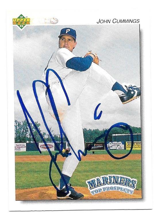 John Cummings Signed 1992 Upper Deck Minors Baseball Card - Seattle Mariners - PastPros
