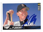 John Flaherty Signed 1996 Collector's Choice Baseball Card - San Diego Padres - PastPros