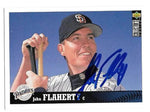 John Flaherty Signed 1996 Collector's Choice Baseball Card - San Diego Padres